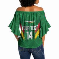 Cameroon Football Custom Off Shoulder Wrap Waist Top Reunification Monument Les Lionnes Indomptables