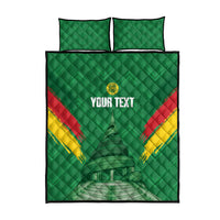 Cameroon Football Custom Quilt Bed Set Reunification Monument Les Lionnes Indomptables
