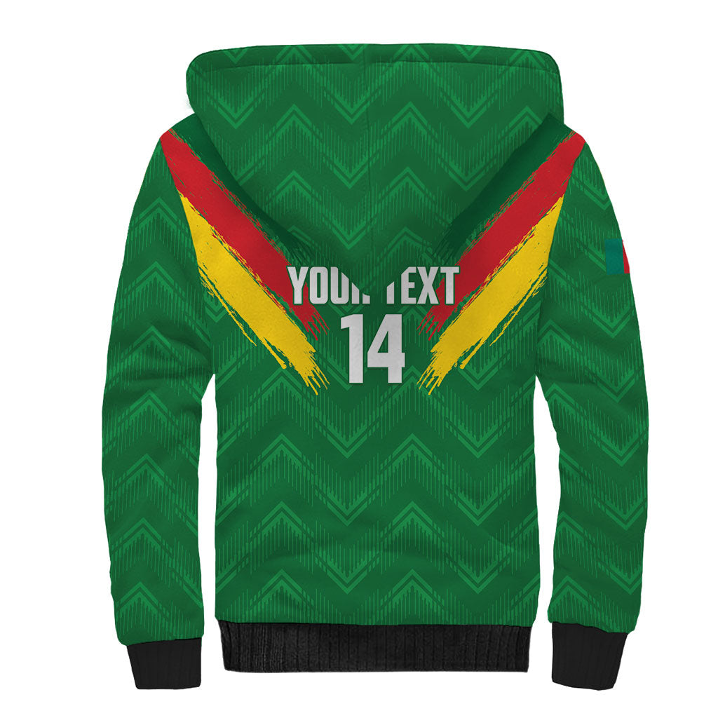 Cameroon Football Custom Sherpa Hoodie Reunification Monument Les Lionnes Indomptables
