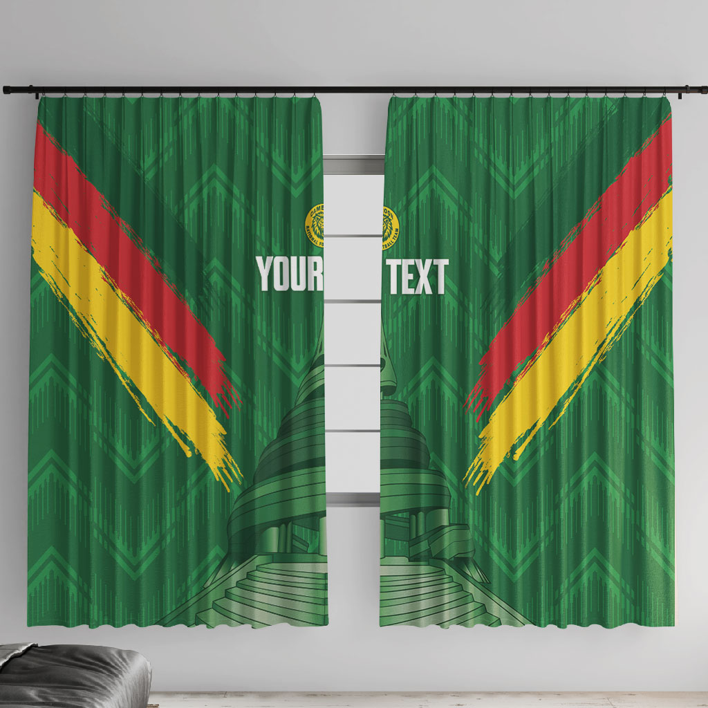 Cameroon Football Custom Window Curtain Reunification Monument Les Lionnes Indomptables