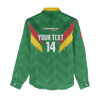Cameroon Football Custom Women Casual Shirt Reunification Monument Les Lionnes Indomptables