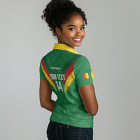 Cameroon Football Custom Women Polo Shirt Reunification Monument Les Lionnes Indomptables