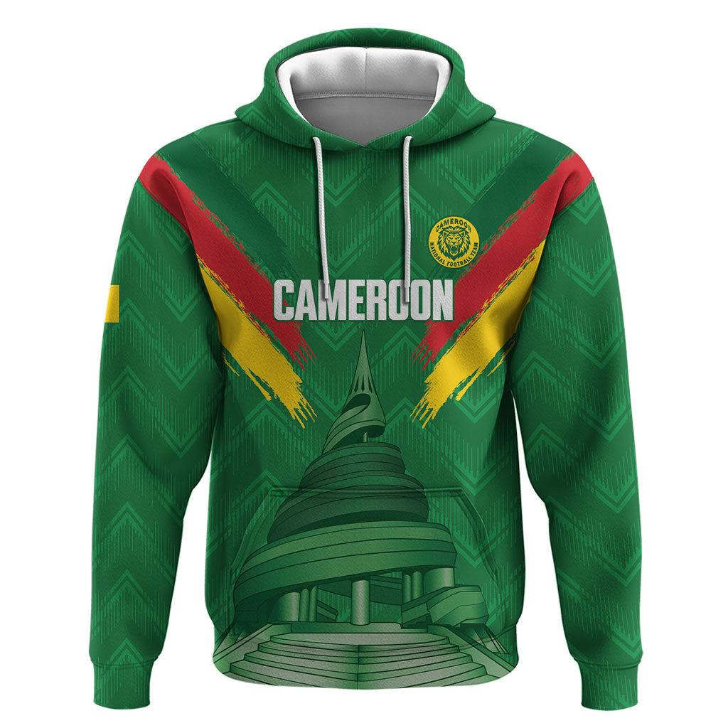 Cameroon Football Custom Zip Hoodie Reunification Monument Les Lionnes Indomptables