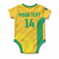 South Africa Soccer Custom Baby Onesie Banyana Banyana Protea Yellow Version