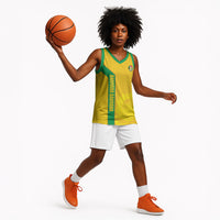 South Africa Soccer Custom Basketball Jersey Banyana Banyana Protea Yellow Version