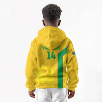 South Africa Soccer Custom Kid Hoodie Banyana Banyana Protea Yellow Version