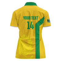 South Africa Soccer Custom Women Polo Shirt Banyana Banyana Protea Yellow Version