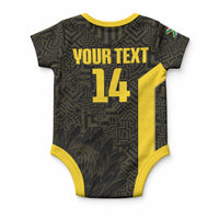 South Africa Soccer Custom Baby Onesie Banyana Banyana Protea Black Version