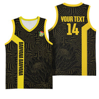 South Africa Soccer Custom Basketball Jersey Banyana Banyana Protea Black Version
