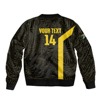 South Africa Soccer Custom Bomber Jacket Banyana Banyana Protea Black Version