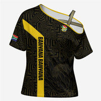 South Africa Soccer Custom Cross Shoulder Shirt Banyana Banyana Protea Black Version