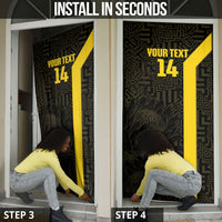 South Africa Soccer Custom Door Cover Banyana Banyana Protea Black Version