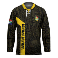 South Africa Soccer Custom Hockey Jersey Banyana Banyana Protea Black Version