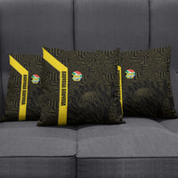 South Africa Soccer Pillow Cover Banyana Banyana Protea Black Version