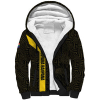 South Africa Soccer Custom Sherpa Hoodie Banyana Banyana Protea Black Version