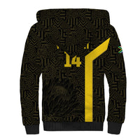 South Africa Soccer Custom Sherpa Hoodie Banyana Banyana Protea Black Version