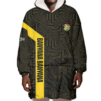 South Africa Soccer Custom Wearable Blanket Hoodie Banyana Banyana Protea Black Version
