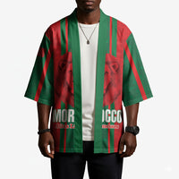 Morocco Football Custom Kimono Atlas Lionesses Moroccan Folk Pattern