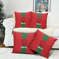 Morocco Football Custom Pillow Cover Atlas Lionesses Moroccan Folk Pattern