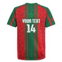 Morocco Football Custom Rugby Jersey Atlas Lionesses Moroccan Folk Pattern