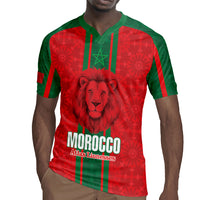Morocco Football Custom Rugby Jersey Atlas Lionesses Moroccan Folk Pattern
