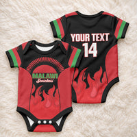 Malawi Football Custom Baby Onesie Red Rising Sun Go Scorchers
