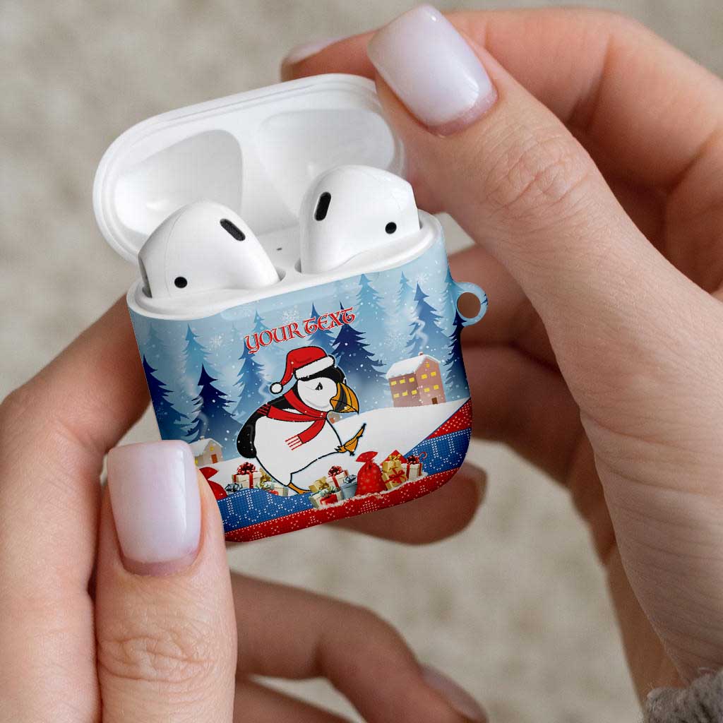 Personalised Puffin Iceland Christmas AirPods Case Merry Xmas Winter Vibes - Wonder Print Shop