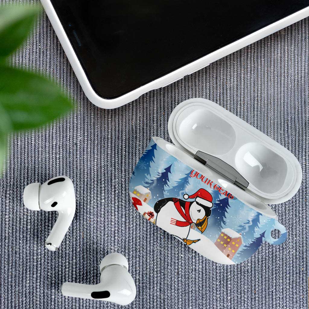 Personalised Puffin Iceland Christmas AirPods Case Merry Xmas Winter Vibes - Wonder Print Shop