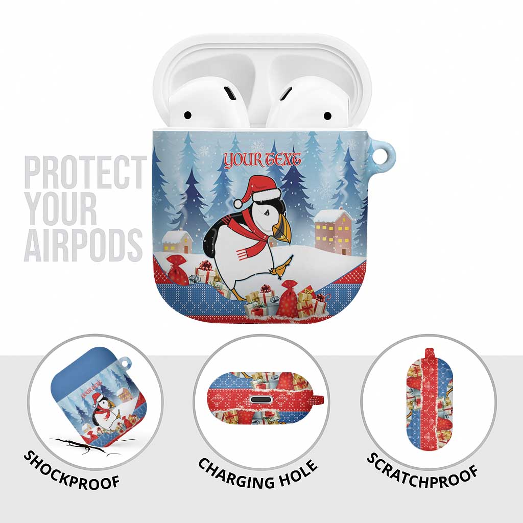 Personalised Puffin Iceland Christmas AirPods Case Merry Xmas Winter Vibes - Wonder Print Shop