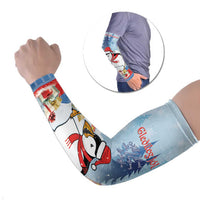 Personalised Puffin Iceland Christmas Arm Sleeves Merry Xmas Winter Vibes - Wonder Print Shop