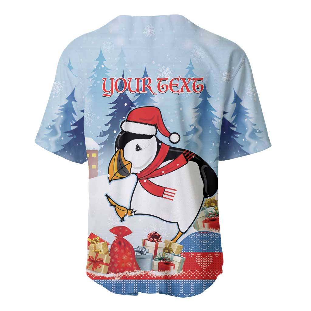 Personalised Puffin Iceland Christmas Baseball Jersey Merry Xmas Winter Vibes - Wonder Print Shop