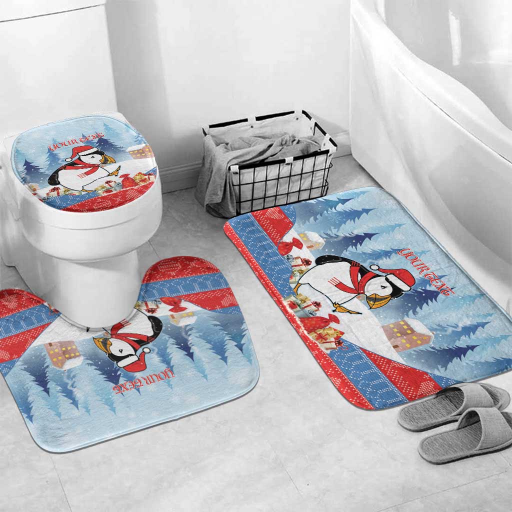 Personalised Puffin Iceland Christmas Bathroom Set Merry Xmas Winter Vibes - Wonder Print Shop