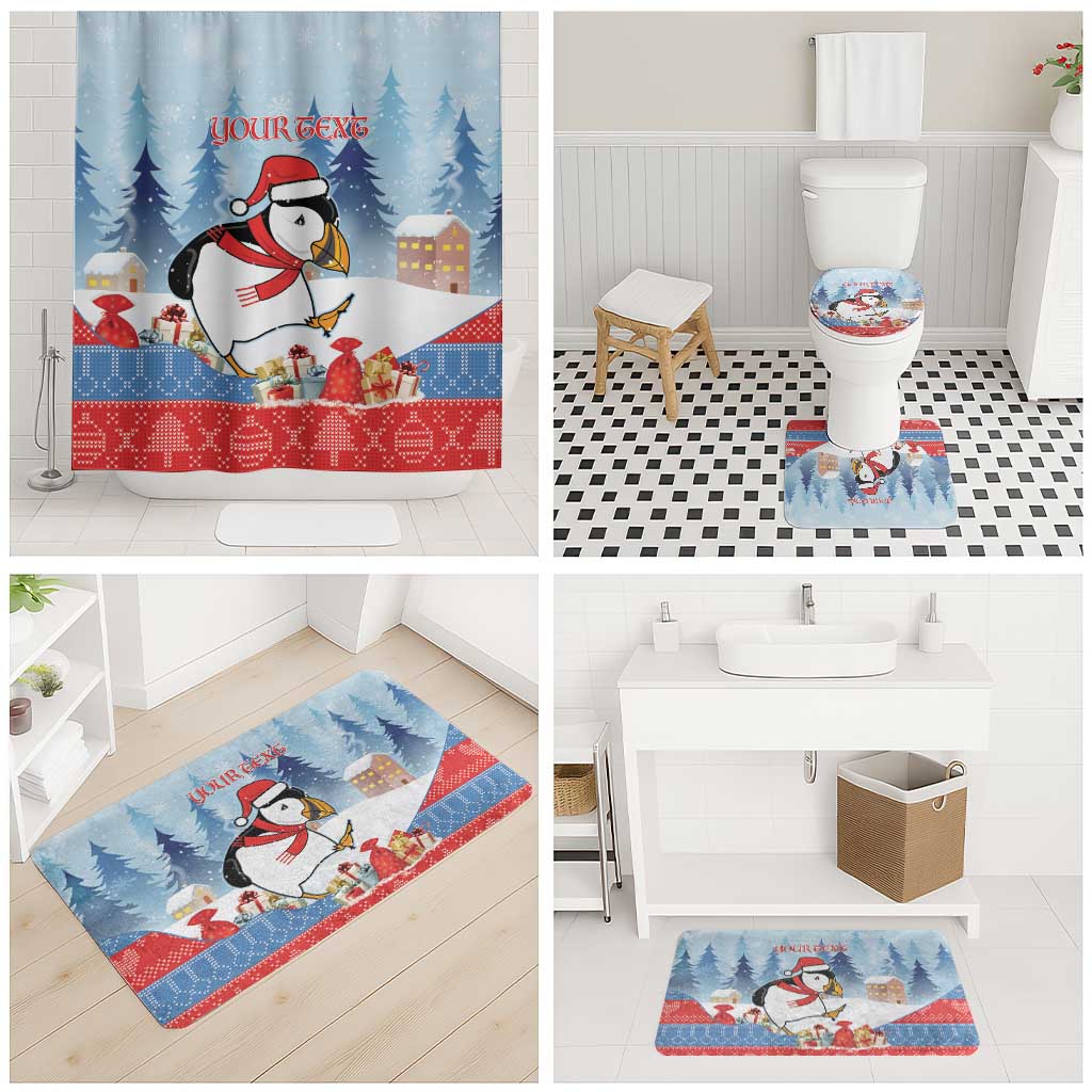 Personalised Puffin Iceland Christmas Bathroom Set Merry Xmas Winter Vibes - Wonder Print Shop