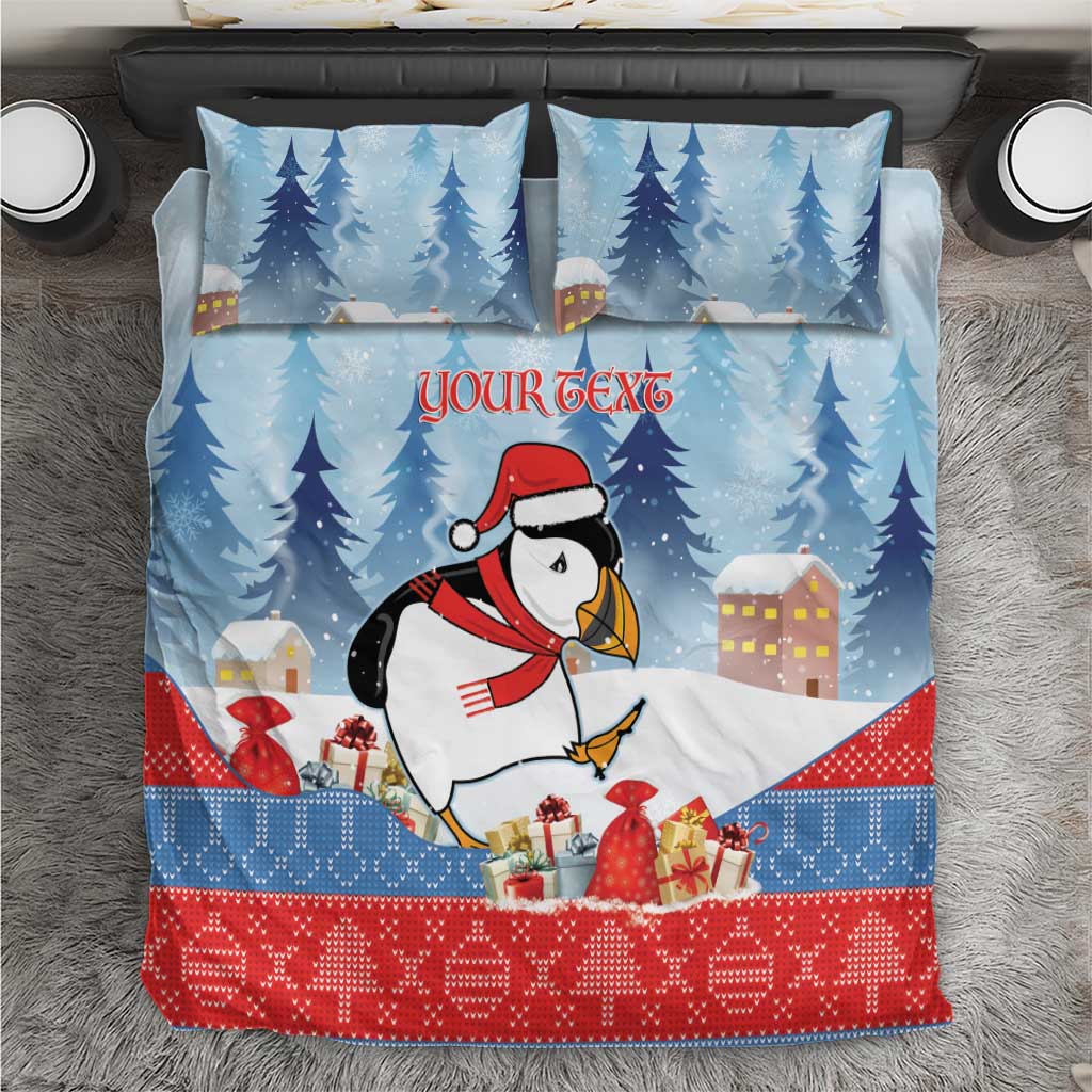 Personalised Puffin Iceland Christmas Bedding Set Merry Xmas Winter Vibes - Wonder Print Shop
