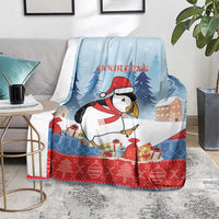 Personalised Puffin Iceland Christmas Blanket Merry Xmas Winter Vibes - Wonder Print Shop
