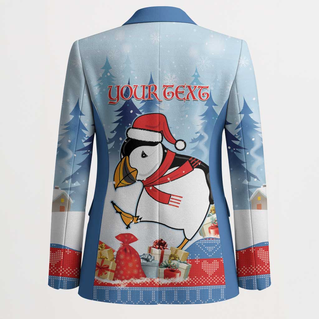 Personalised Puffin Iceland Christmas Blazer Merry Xmas Winter Vibes - Wonder Print Shop