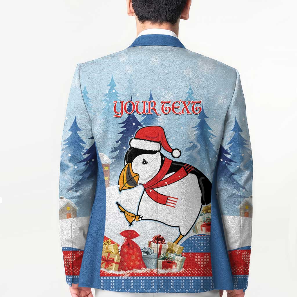 Personalised Puffin Iceland Christmas Blazer Merry Xmas Winter Vibes - Wonder Print Shop