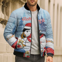 Personalised Puffin Iceland Christmas Bomber Puffer Jacket Merry Xmas Winter Vibes - Wonder Print Shop