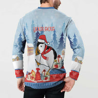 Personalised Puffin Iceland Christmas Button Sweatshirt Merry Xmas Winter Vibes - Wonder Print Shop