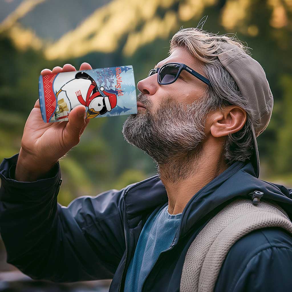 Personalised Puffin Iceland Christmas 4 in 1 Can Cooler Tumbler Merry Xmas Winter Vibes - Wonder Print Shop