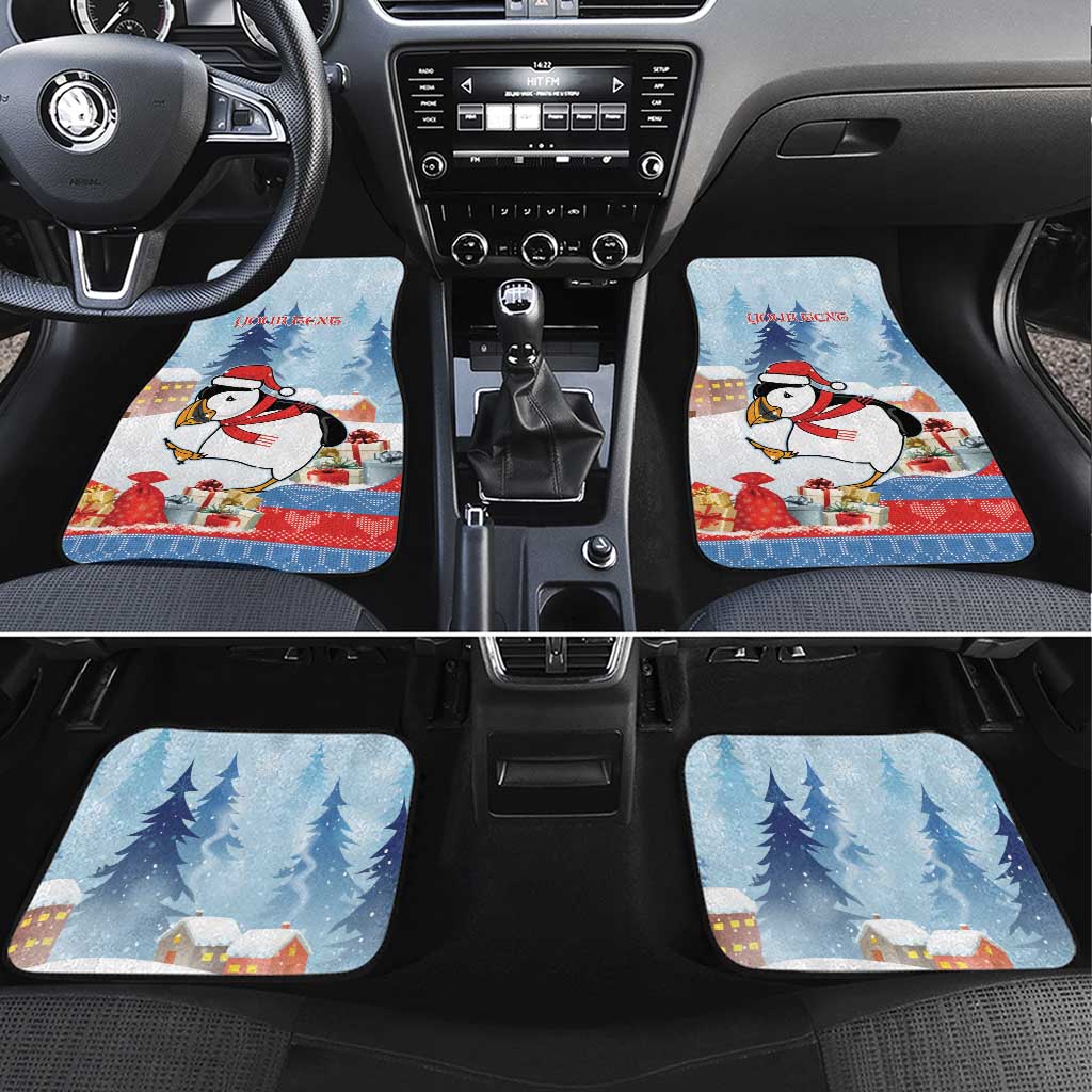 Personalised Puffin Iceland Christmas Car Mats Merry Xmas Winter Vibes - Wonder Print Shop