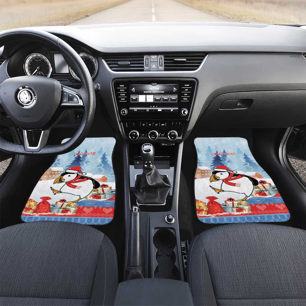 Personalised Puffin Iceland Christmas Car Mats Merry Xmas Winter Vibes - Wonder Print Shop