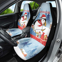 Personalised Puffin Iceland Christmas Car Seat Cover Merry Xmas Winter Vibes - Wonder Print Shop