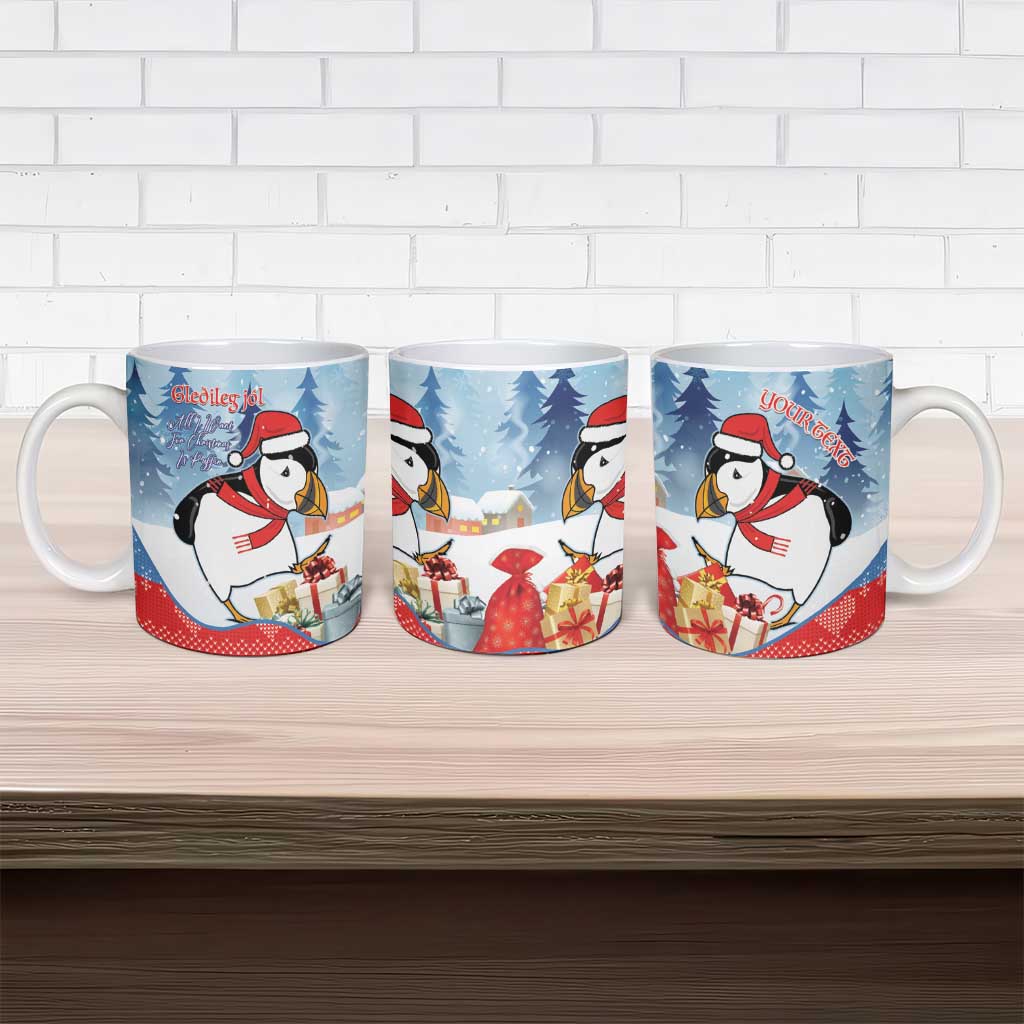 Personalised Puffin Iceland Christmas Ceramic Mug Merry Xmas Winter Vibes - Wonder Print Shop