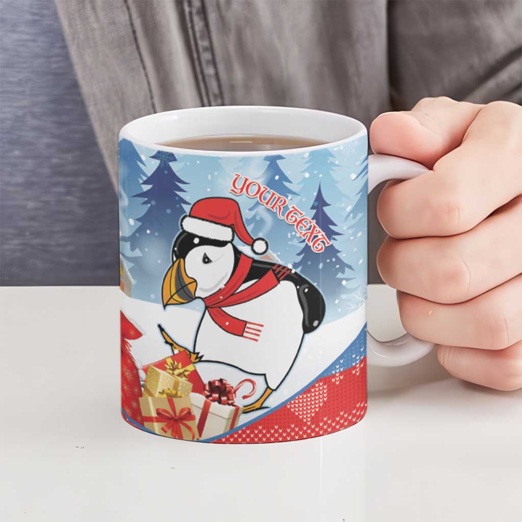 Personalised Puffin Iceland Christmas Ceramic Mug Merry Xmas Winter Vibes - Wonder Print Shop