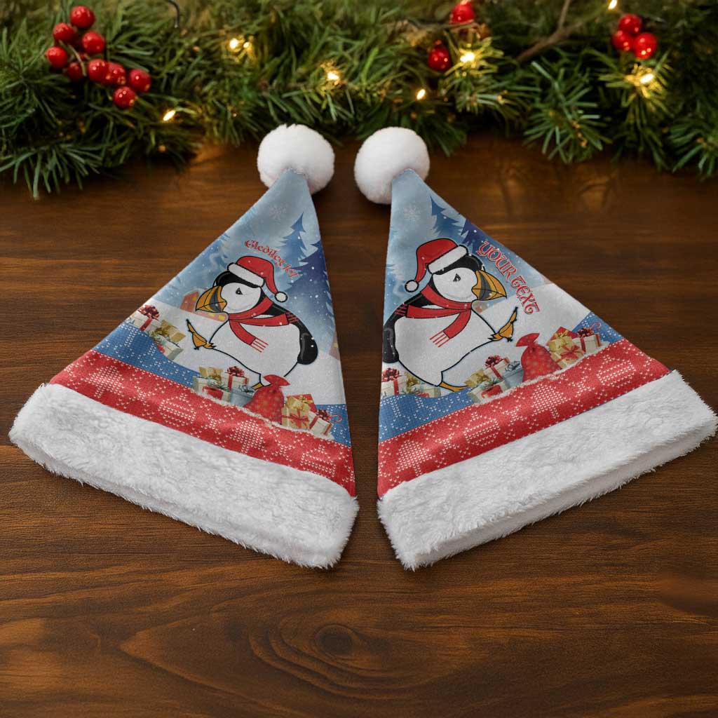 Personalised Puffin Iceland Christmas Santa Hat Merry Xmas Winter Vibes - Wonder Print Shop