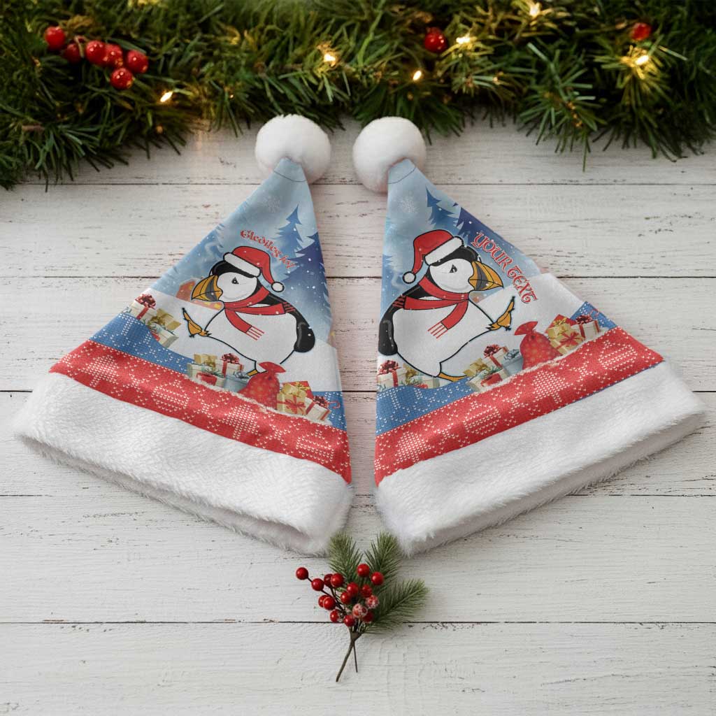 Personalised Puffin Iceland Christmas Santa Hat Merry Xmas Winter Vibes - Wonder Print Shop