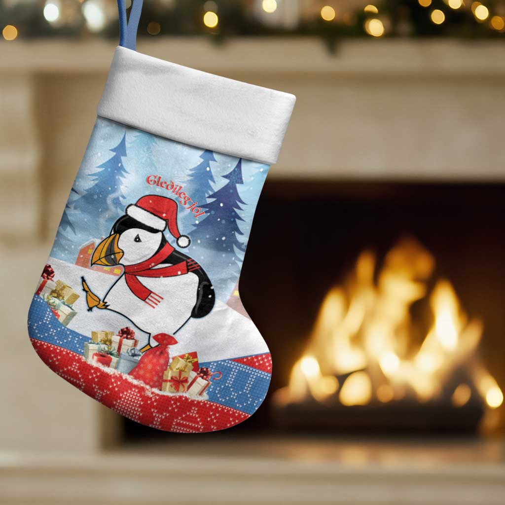 Personalised Puffin Iceland Christmas Stocking Merry Xmas Winter Vibes - Wonder Print Shop