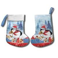Personalised Puffin Iceland Christmas Stocking Merry Xmas Winter Vibes - Wonder Print Shop