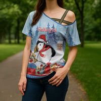 Personalised Puffin Iceland Christmas Cross Shoulder Shirt Merry Xmas Winter Vibes - Wonder Print Shop